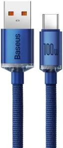Фото: Кабель Baseus Crystal Shine Series 100W 5A AM / Type-C 1.2m Blue (CAJY000403) № 2 | KTC