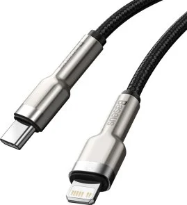 Фото: Кабель Baseus Cafule Series Metal Data 20W Type-C / Lightning 1m Black (CATLJK-A01) № 2 | KTC