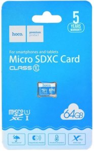 Карта пам'яті Hoco Micro SDHC 64GB