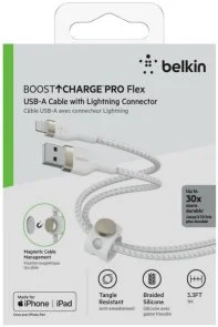 Фото: Кабель Belkin BoostCharge Pro Flex AM / Lightning 1m White (CAA010BT1MWH) № 3 | KTC