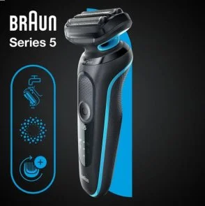 Фото: Електробритва Braun Series 5 51-M1000s Flex Wet/Dry Black/Mint (81770268) № 5 | KTC