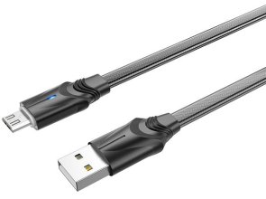 Кабель BOROFONE BU12 Synergy 2.4A AM / MicroUSB 1.2m Black (BU12MB)