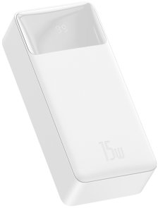 Батарея універсальна Baseus Bipow Digital Display 30000mAh 15W White (PPBD050202)