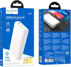 Батарея універсальна Hoco J87A Tacker 20000mAh 20W White (6931474761040)