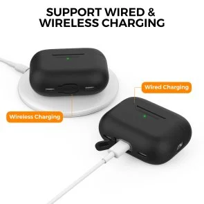 Фото: Чохол for AirPods Pro 2 - Silicon Case DELIDIGI Black № 3 | KTC