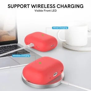 Фото: Чохол for AirPods Pro 2 - Silicon Case Two Parts Red № 6 | KTC
