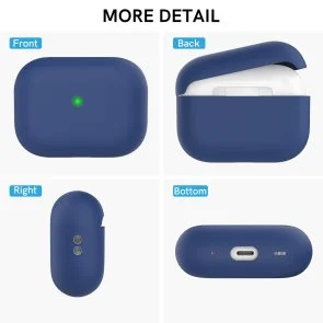 Фото: Чохол for AirPods Pro 2 - Silicon Case Two Parts Midnight blue № 4 | KTC