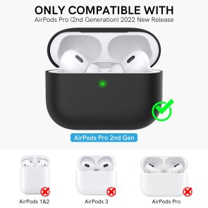 Чохол for AirPods Pro 2 - Silicon Case Two Parts Black