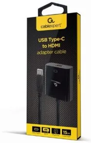 Фото: Перехідник Cablexpert 30Hz USB Type-C / HDMI Black (A-CM-HDMIF-03) № 2 | KTC