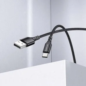 Фото: Кабель BOROFONE BX54 Ultra Bright 2.4A AM / Type-C 1m Black (BX54CB) № 4 | KTC