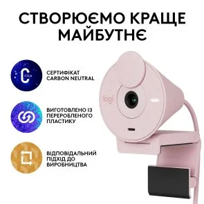 Фото: Web-камера Logitech Brio 300 Rose (960-001448) № 9 | KTC