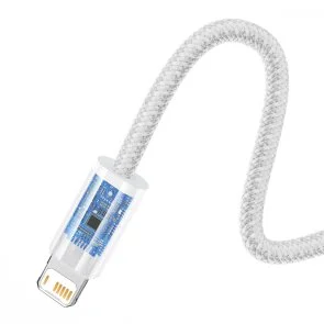 Фото: Кабель Baseus Dynamic Series Fast Charging Data Cable 2.4A AM / Lightning 2m White (CALD000502) № 4 | KTC