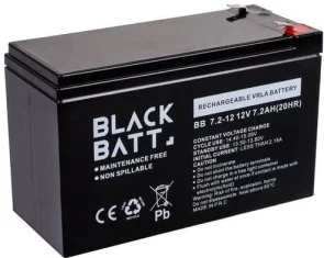 Фото: Батарея для ДБЖ Blackbatt AGM 2V/7.2Ah (12V/7,2Ah AGM) № 4 | KTC