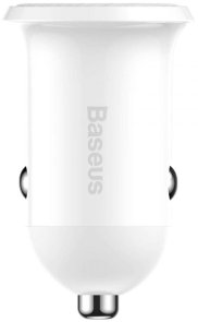 Зарядний пристрій Baseus Grain Pro Car Charger 4.8A White (CCALLP-02)