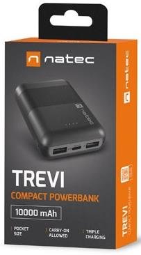 Батарея універсальна NATEC GENESIS Trevi Compact 10000mAh Black (NPB-1941)