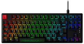 Клавіатура HyperX Alloy Origins Core PBT Aqua ENG/RU USB Black (639N9AA)