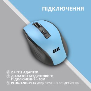 Миша 2E MF250 Silent WL Blue (2E-MF250WBL)