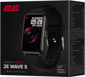 Смарт годинник 2E Wave S 46mm Black (2E-CWW11BK)