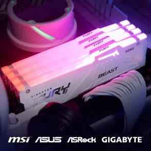 Фото: Оперативна пам’ять Kingston FURY (ex. HyperX) Beast RGB White DDR5 1x32GB (KF556C40BWA-32) № 6 | KTC