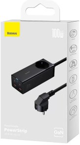 Зарядний пристрій Baseus GaN3 Pro Desktop Powerstrip Black (PSZM000401)