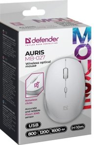 Миша Defender Auris MB-027 White (52028)