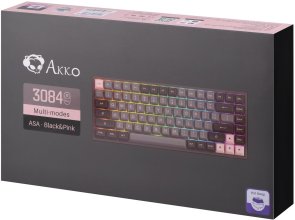 Клавіатура Akko 3084B Plus 84Key CS Jelly Purple Switches RGB ENG/UKR Black/Pink (6925758617345)