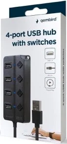 Фото: USB-хаб Gembird USB 2.0 4-port (UHB-U2P4P-01) № 3 | KTC