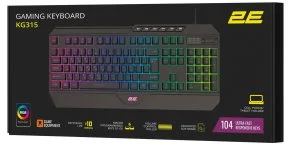 Фото: Клавіатура 2E Gaming KG315 RGB ENG/UKR USB Black (2E-KG315UBK) № 8 | KTC