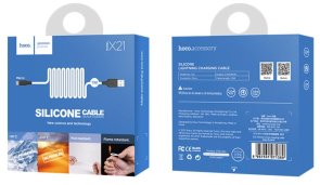 Кабель Hoco X21 2A AM / MicroUSB 1m Black/White (6957531071389)