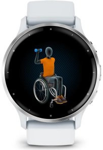 Смарт годинник Garmin Venu 3 - Silver Stainless Steel Bezel with Whitestone Case and Silicone Band (010-02784-00)
