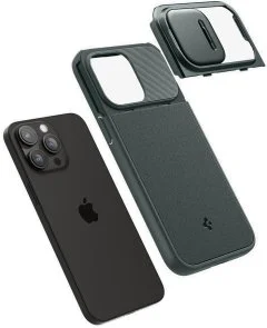Фото: Чохол Spigen for Apple iPhone 15 Pro - Optik Armor MagFit Abyss Green (ACS06739) № 11 | KTC