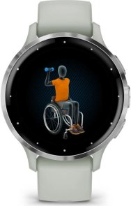 Смарт годинник Garmin Venu 3S - Silver Stainless Steel Bezel with Sage Gray Case and Silicone Band (010-02785-01)