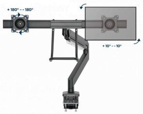 Кронштейн Gembird MA-DA2-04 Black