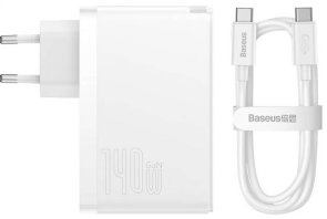 Зарядний пристрій Baseus GaN5 Pro Fast Charger 140W with Type-C/Type-C (CCGP100202)