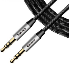  Кабель Baseus Yiven M30 Jack 3.5mm / Jack 3.5m 1m Black (CAM30-BS1)