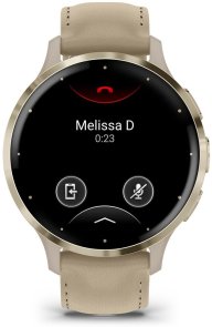 Смарт годинник Garmin Venu 3S French Gray/Soft Gold with Quick Release Leather Strap (010-02785-55)