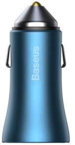 Автомобільний зарядний пристрій Baseus Golden Contactor Pro Dual Car Charger U/C 40W Blue (CCJD-03)