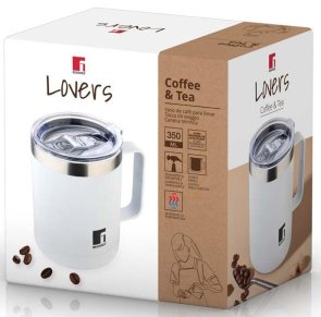 Термочашка Bergner Coffee and Tea Lovers 350ml White (BG-37788-WH)