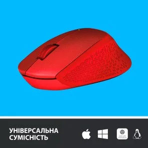 Фото: Миша Logitech M330 Silent Plus Red (910-004911) № 3 | KTC