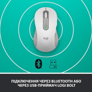 Миша Logitech Signature M650 L Left Wireless Off White (910-006240)