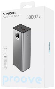 Батарея універсальна Proove Guardian 30000mAh 22.5W Metal Gray (PBG322210004)