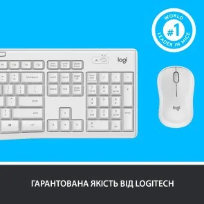 Фото: Комплект клавіатура+миша Logitech MK295 US/UKR Off-White (920-009824) № 6 | KTC