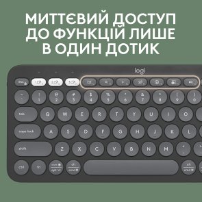 Комплект клавіатура+миша Logitech Pebble 2 Combo Tonal Graphite (920-012239)