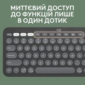 Фото: Комплект клавіатура+миша Logitech Pebble 2 Combo Tonal Graphite (920-012239) № 9 | KTC