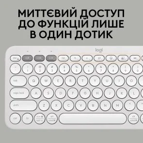 Фото: Комплект клавіатура+миша Logitech Pebble 2 Combo Tonal White (920-012240) № 10 | KTC