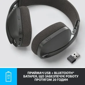 Фото: Гарнітура Logitech Zone Vibe 125 Graphite (981-001126) № 3 | KTC