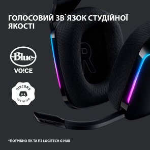 Гарнітура Logitech Lightspeed Wireless RGB Gaming Headset G733 Black (981-000864)