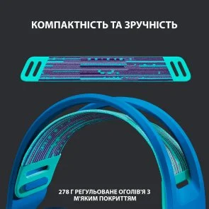 Фото: Гарнітура Logitech Lightspeed Wireless RGB Gaming Headset G733 Blue (981-000943) № 8 | KTC