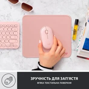 Фото: Килимок Logitech Mouse Pad Studio Series 200x230x2mm Darker Rose (956-000050) № 7 | KTC