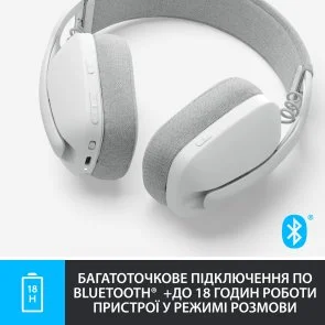 Фото: Гарнітура Logitech Zone Vibe 100 Off White (981-001219) № 9 | KTC